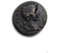 14-37 AD Tiberius AE18 RARE NICE COPPER XF