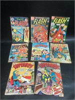 8 DC Comic Book Lot,Flash and Superboy,Low Grade