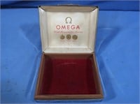 Vintage Lined Metal Omega Watch Box