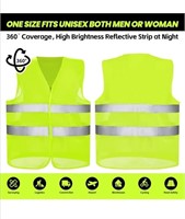 New (one size) High Visibility Reflective Vest,