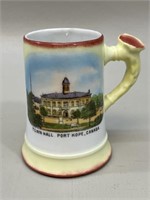 Port Hope Town Hall Souvenir Beer Mug VTG