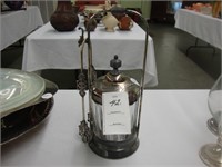 Victorian silverplated pickle jar.