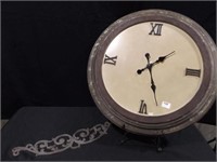 Antique Look Wall Clock, Decorative Scroll