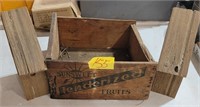 Wood crate, birdhouse group
