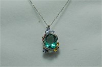 Green sapphire necklace
