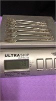 Lot of Six Sterling Silver Forks 78 grams