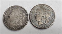 Pair of Morgan Silver Dollars