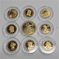 Collection of Gold Replica Coins