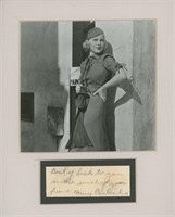 Mary Carlisle signed note