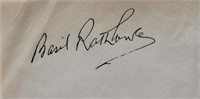 Basil Rathbone signature slip