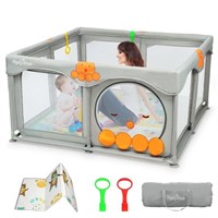 Flying Ideas Baby Playpen with Mat, Baby Play