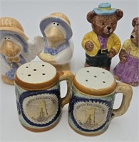 Vtg. 3 Pairs S&P Shakers Ducks, Stein, Bear+++