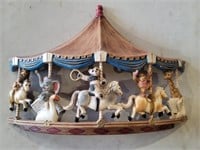 Early Vintage Carousel W/Animals Decor