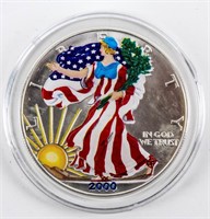 Coin 2000 American Silver Eagle $1 .999 Fine