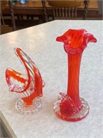 Vintage Glass Art & Vase