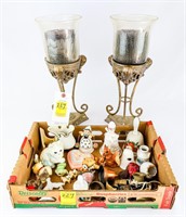 Pair of 16" Candle Holders (1-Chipped) &