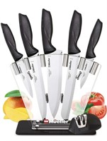 New Mueller Deluxe Knife Set With Block,