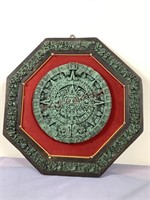 Aztec Style Jade Sun Calendar