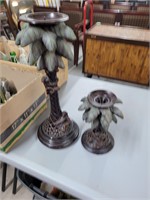Set of 2 Monkey Candleholders