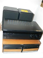 SONY STR-DH190 RECEIVER, 2 BOSTON SPEAKERS, VHS