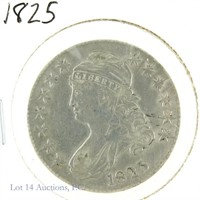 1825 Silver Capped Bust Half Dollar (VF?)