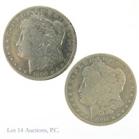 1890-O & 1891-O Silver Morgan Dollars (2)