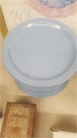 20 Blue Texas Ware 9" Plates Mid Century Modern