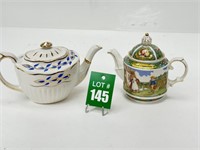 GIBSON Blue Leaf Teapot and James Sadler David