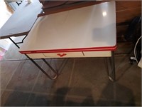 Vintage Porcelain Top Table 25 x 40 x 41"