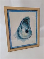 Framed Oyster Print, 14 1/2" Wide x 17 3/4" Tall