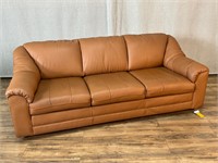 Leather Factory Tan Leather Sofa