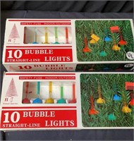 2 boxes of vintage bubble lights