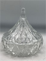 Cut Glass Hershey Kiss Jar made by Goldinger