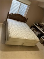 Queen size mattress/box springs, headboard & frame