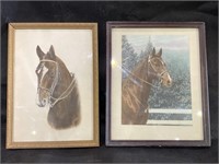 VTG Horse Framed Wall Art