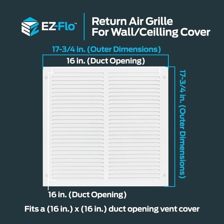 EZ-Flo 61641 Return Air Grille, 16 inch x 16 inch