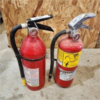 2- 12" Discharged Fire Extinguishers