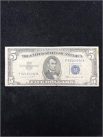 1953 B $5 Silver Certificate