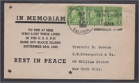 US Stamps Naval Cover 1935 Memoriam for USS S-51 (