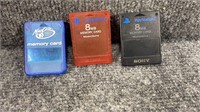 3 Playstation 2 Memory Cards