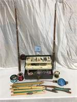 Bamboo Fly Rods, Tackle Box & Ice Fishing