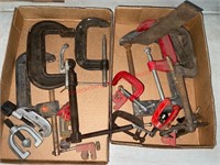2 Flats of assorted C Clamps