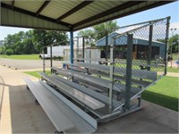 ALUMINUM BLEACHERS, 5 TIER X APPROX. 12' L.