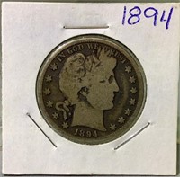 1894 US barber half Dollar