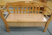 Wooden Hall Bench w/ Built in Storage