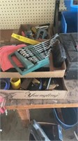 Tools, tools, tools. Three flats and a tool box.