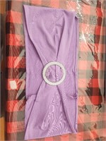 50 purple chair spandex sashes