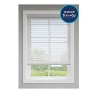 $115  LEVOLOR 2.5-in 39x72in Gray Faux Wood Blinds