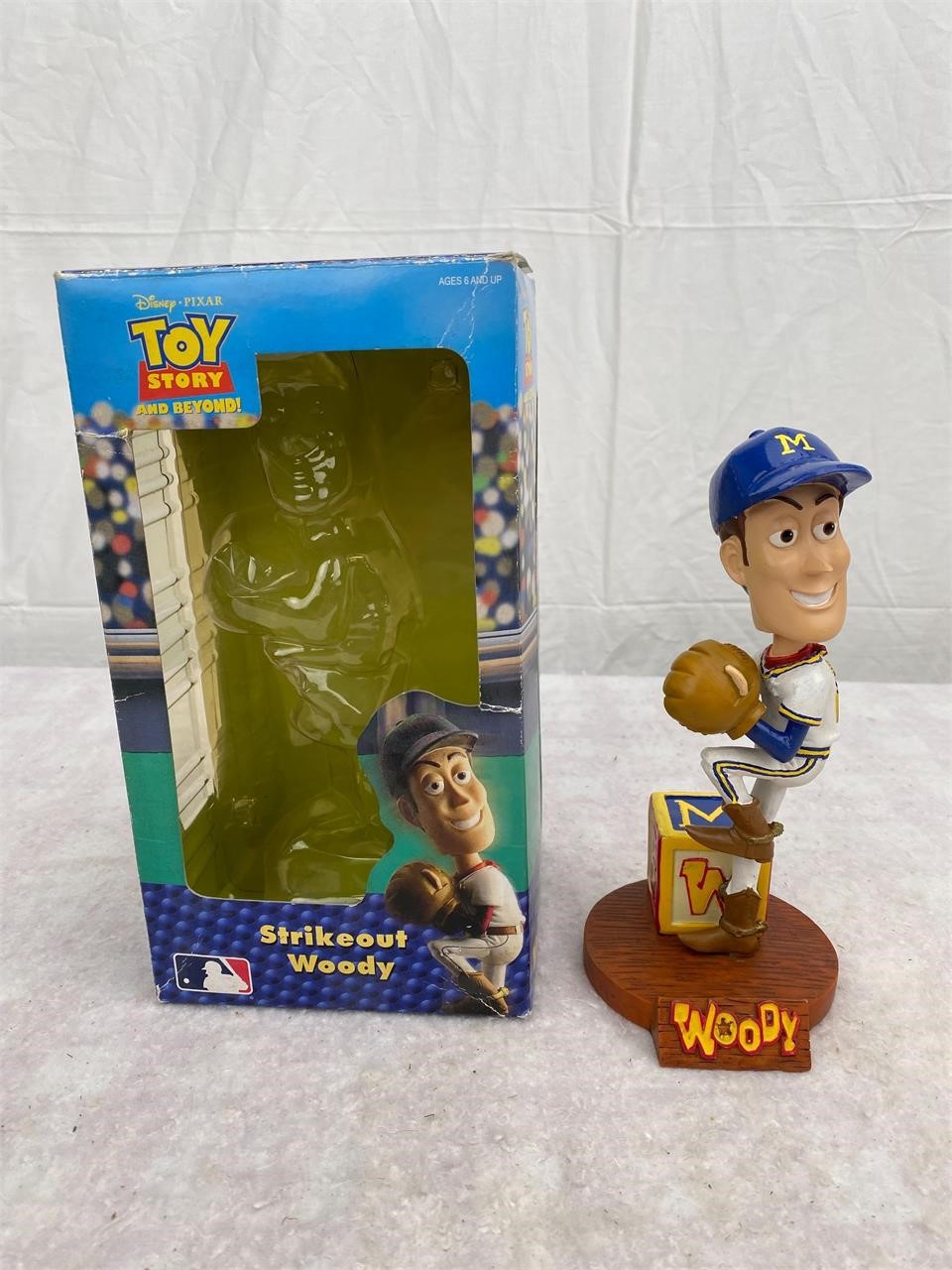 Hand Painted TOY STORY Strikeout Woody Bobblehead