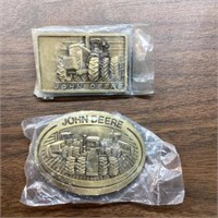 1981 & 1982 John Deere Buckles (LOT of 2)